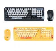 K68朋克键鼠套装复古可爱无线迷你办公商务兼键盘通用